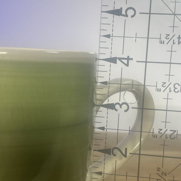 Citrus Grove Sage Green Brush Stroke Hand Painted Coffee Mug Minimal Solid - Picture 6 of 6